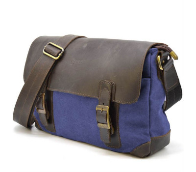 Мужская сумка через плечо кожа и папусина RKc-6002-3md TARWA