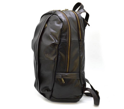 Чоловічий рюкзак із натуральної шкіри коричневий флотар FC-7340-3md TARWA