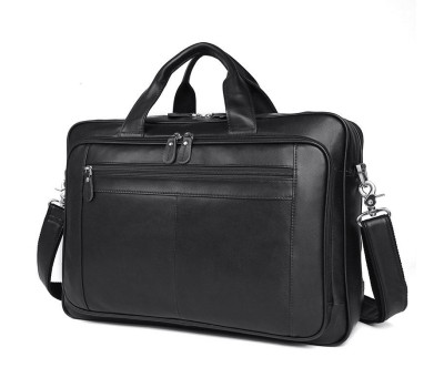 Містка чоловіча шкіряна сумка для ноутбука JD7320A John McDee