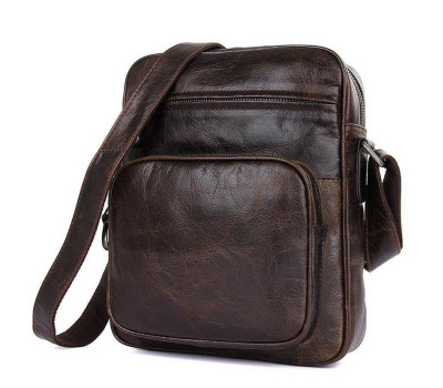 Чоловіча сумка через плече John McDee 1008Q, натуральна шкіра