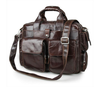 Містка шкіряна сумка 2 в 1 для чоловіків John McDee 7219C