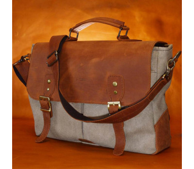 Мужская сумка-портфель из канваса и кожи RBcs-3960-3md TARWA