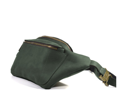 Сумка напоясна шкіряна зелена TARWA RE-3012-3md