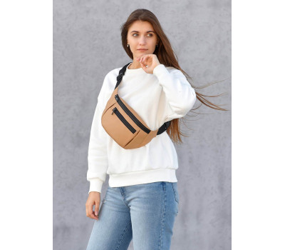 Жіноча сумка на пояс бананка Sambag Tirso Max бежева