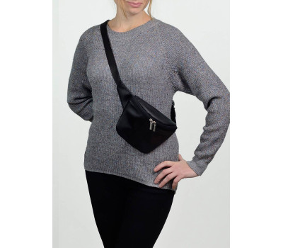 Жіноча сумка бананка кроссбоді Sambag  STH чорний