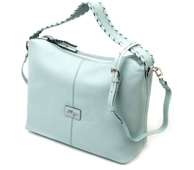 Практична сумка жіноча на плече KARYA 20850 шкіряна Блакитний
