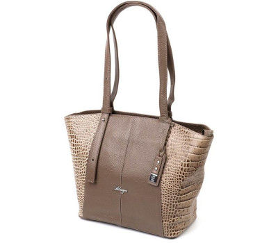 Стильна сумка жіноча KARYA 20832 шкіряна Бежевий