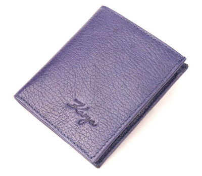 Стильний чоловічий гаманець із натуральної шкіри KARYA 21060 Синій