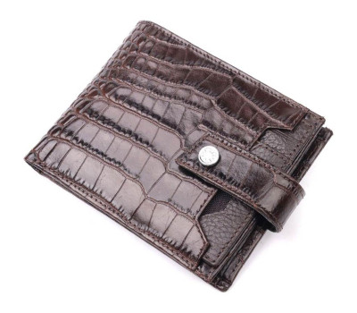Функціональний чоловічий гаманець із фактурної шкіри KARYA 21069 Коричневий