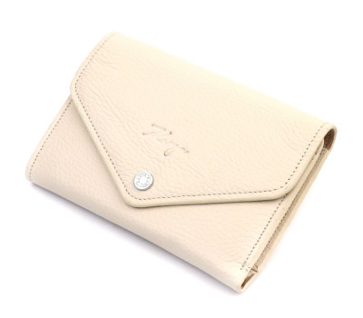 Горизонтальний жіночий гаманець із монетницею з натуральної шкіри KARYA 21070 Молочний