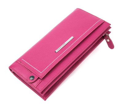 Яркий женский горизонтальный кошелек из натуральной кожи KARYA 21096 Фиолетовый