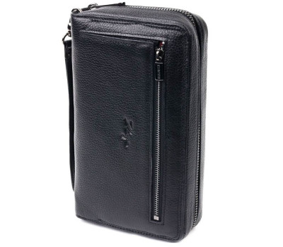 Практична чоловіча барсетка KARYA 20856 шкіряна Чорний