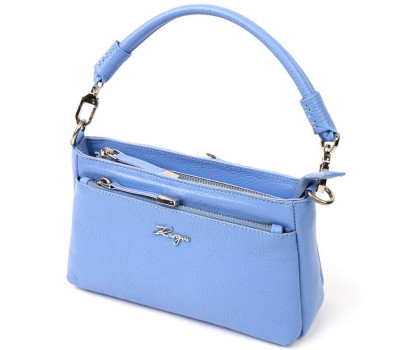 Красивий клатч жіночий KARYA 20858 шкіряна Блакитний