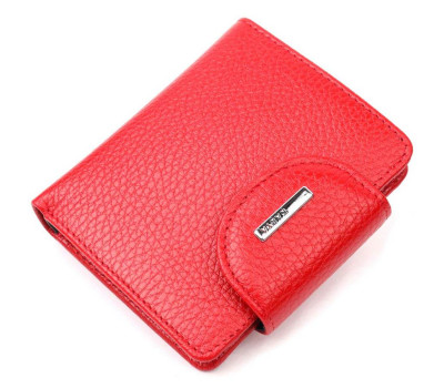 Зручний жіночий гаманець із зернистої натуральної шкіри KARYA 21125 Червоний