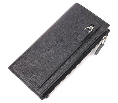 Відмінний складаний гаманець з натуральної шкіри KARYA 21132 Чорний