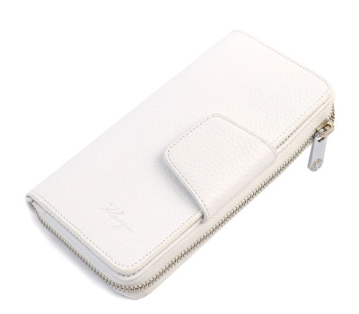 Стильний вертикальний жіночий гаманець із натуральної шкіри KARYA 21162 Білий