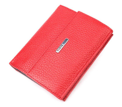 Жіночий гаманець на магніті з натуральної шкіри KARYA 21184 Червоний