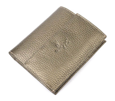 Компактний жіночий гаманець на магніті з натуральної шкіри KARYA 21188 Оливковий