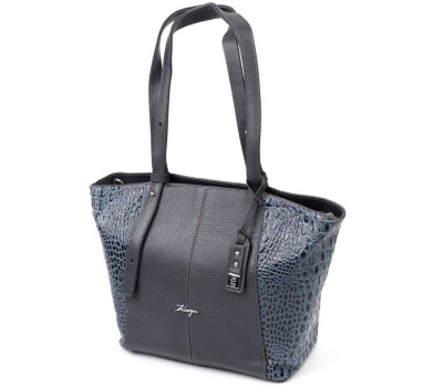 Ділова жіноча сумка KARYA 20833 шкіряна Сірий