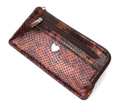 Красива ключниця з натуральної фактурної шкіри KARYA 21198 Різнокольоровий