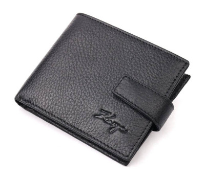 Класичний чоловічий гаманець з натуральної шкіри KARYA 21205 Чорний