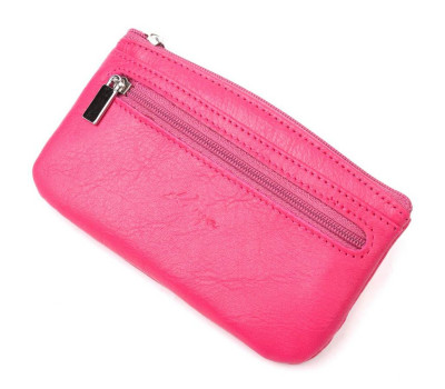 Яскрава ключниця з натуральної шкіри KARYA 21209 Рожевий