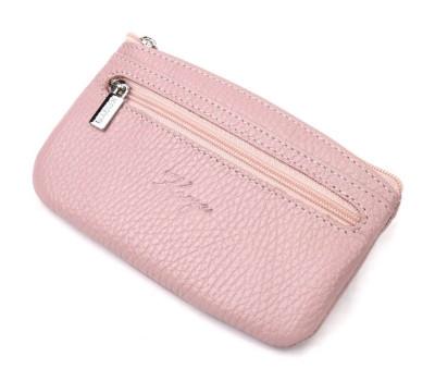 Стильна та функціональна ключниця з натуральної шкіри KARYA 21213 Пудровий