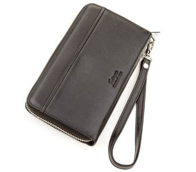 Портмоне-клатч чоловіче KARYA 17252 шкіряне Чорне