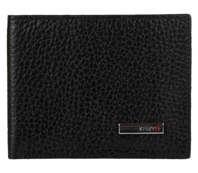 Затискач чоловічий KARYA 17090 шкіряний чорний