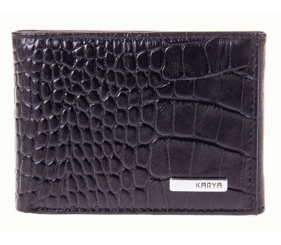 Портмоне чоловіче KARYA 17127 шкіряне Чорне