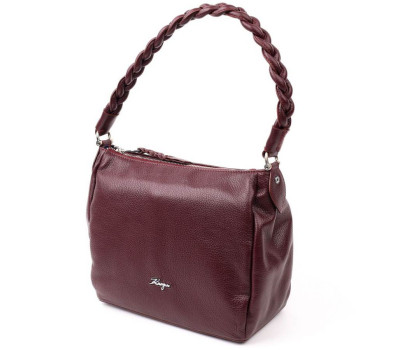 Стильна сумка жіноча KARYA 20869 шкіряна Бордовий