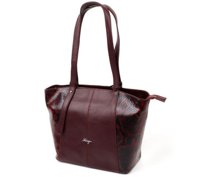 Оригінальна сумка жіноча KARYA 20835 шкіряна Бордовий