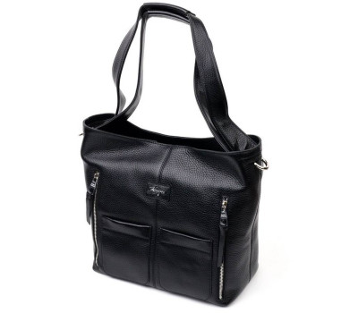 Містка жіноча сумка-шоппер з кишенями KARYA 20877 Чорний