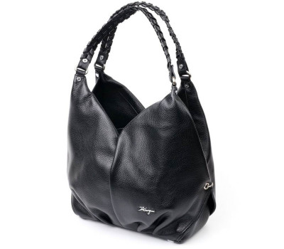Практична сумка жіноча з ручками KARYA 20879 шкіряна Чорний