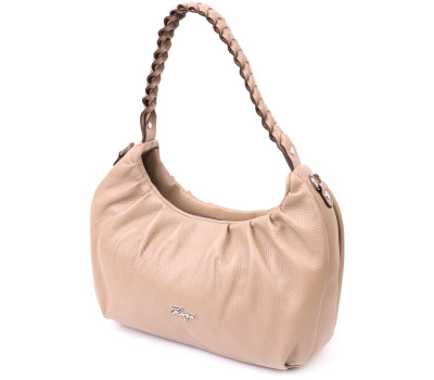 Стильна сумка багет KARYA 20836 шкіряна Бежевий