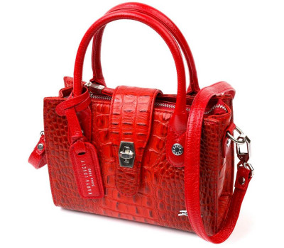 Яскрава маленька сумка жіноча KARYA 20893 шкіряна Червоний