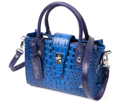 Мініатюрна сумка жіноча з ручками KARYA 20894 шкіряна Синій