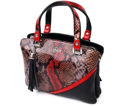 Фактурна невелика сумка жіноча KARYA 20902 шкіряна Чорний