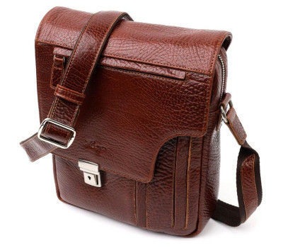 Надійна сумка на плече KARYA 20903 шкіряна Коричневий