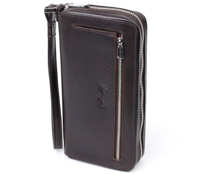 Відмінний чоловічий клатч KARYA 20908 шкіряний Коричневий