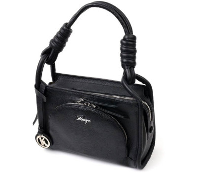 Маленька шкіряна сумка жіноча KARYA 20935 шкіряна Чорний