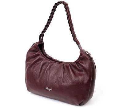 Красива сумка жіноча багет KARYA 20839 шкіряна Бордовий