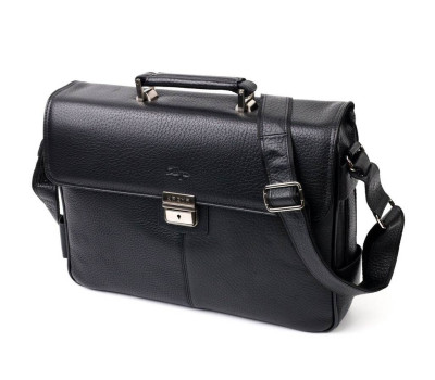 Класичний чоловічий портфель KARYA 20940 шкіряний Чорний