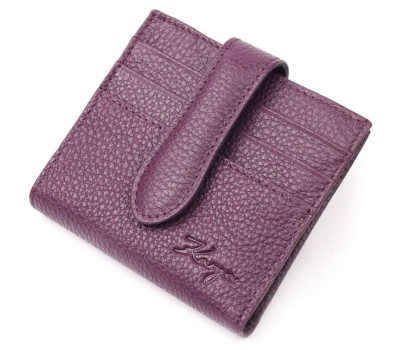 Красивий жіночий гаманець з натуральної шкіри KARYA 20944 Бузковий