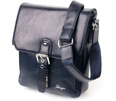 Практична чоловіча сумка KARYA 20840 шкіряна Синій