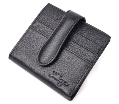 Класичний жіночий гаманець із натуральної шкіри KARYA 20945 Чорний