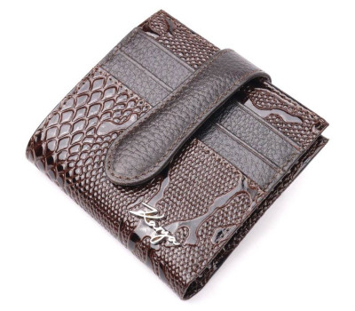 Стильный женский бумажник из натуральной фактурной кожи KARYA 20952 Коричневый