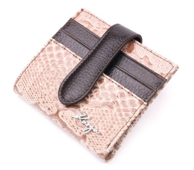 Нежный женский бумажник из натуральной фактурной кожи KARYA 20953 Бежевый