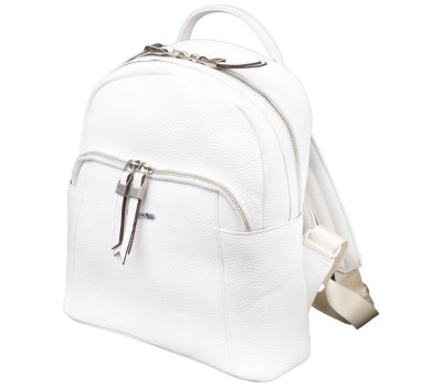 Чудовий рюкзак жіночий KARYA 20841 шкіряний Білий