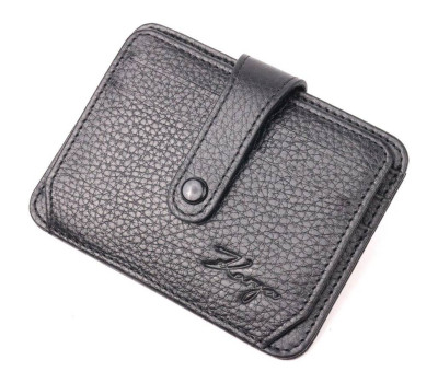 Візитниця із натуральної зернистої шкіри KARYA 20960 Чорний